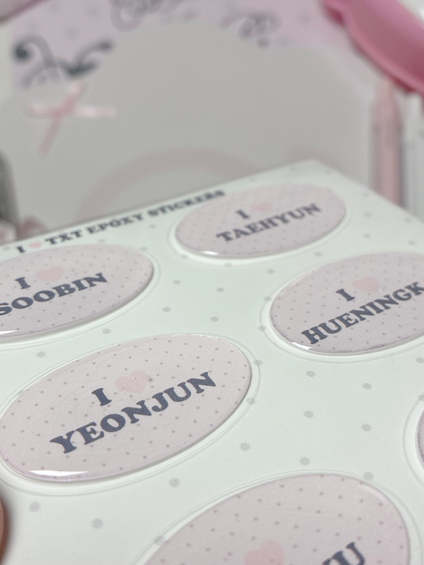 I ♥︎ TXT Epoxy Sticker Sheet