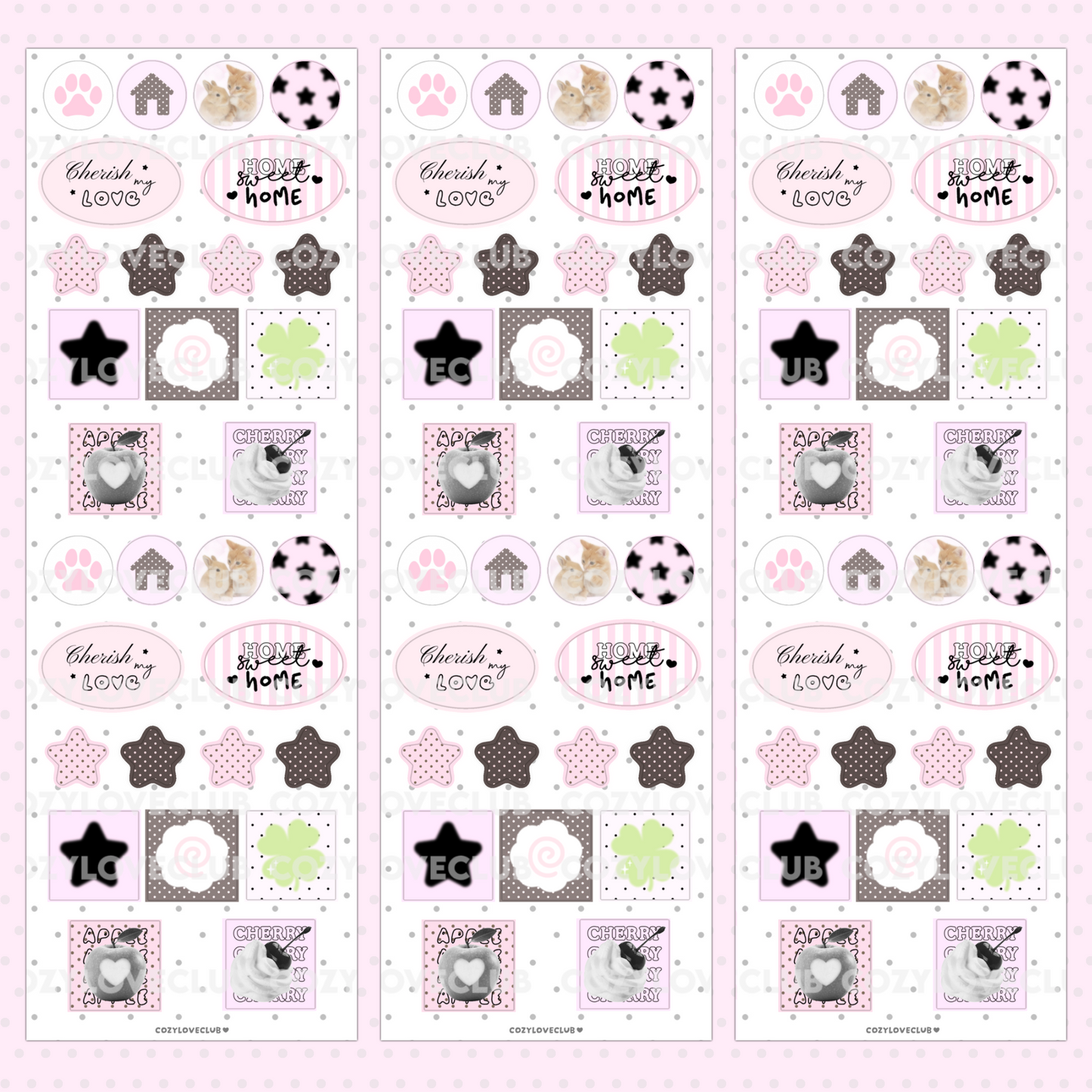 Cuddly Comforts Sticker Sheet