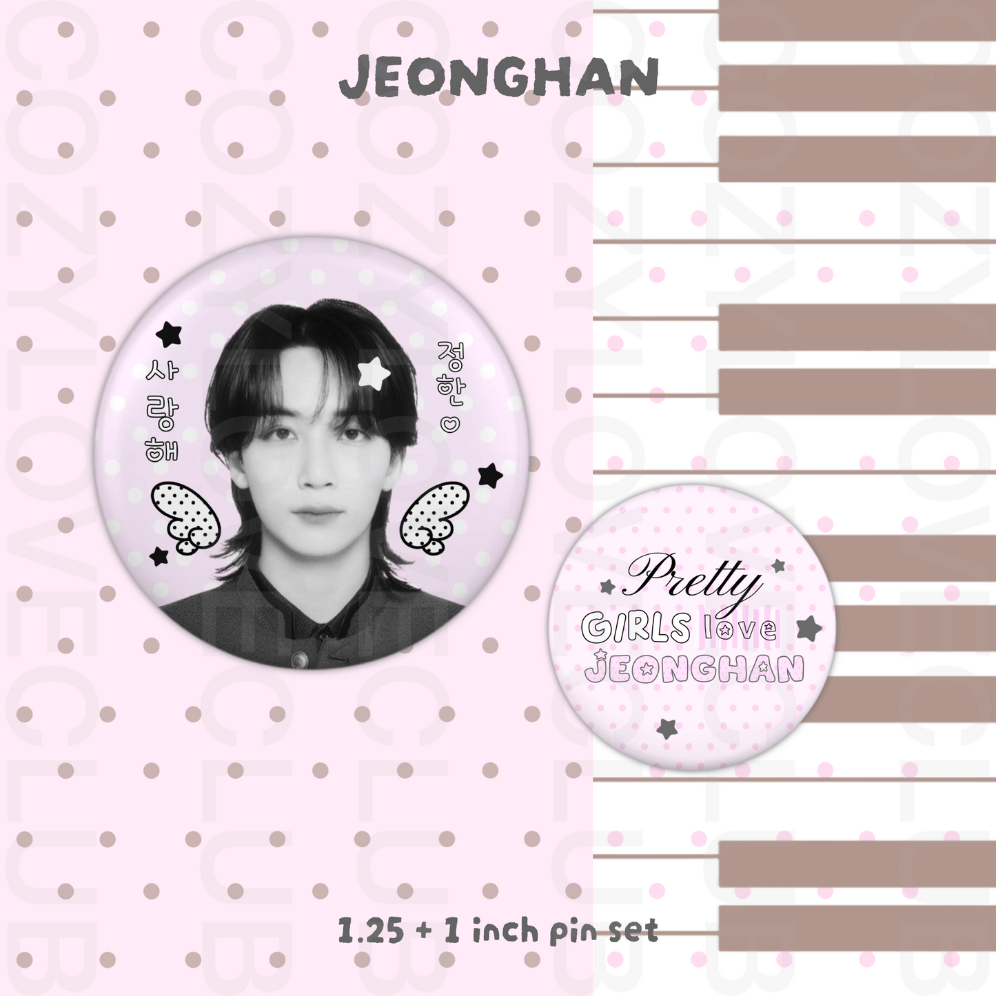 Seventeen Button Pin Set
