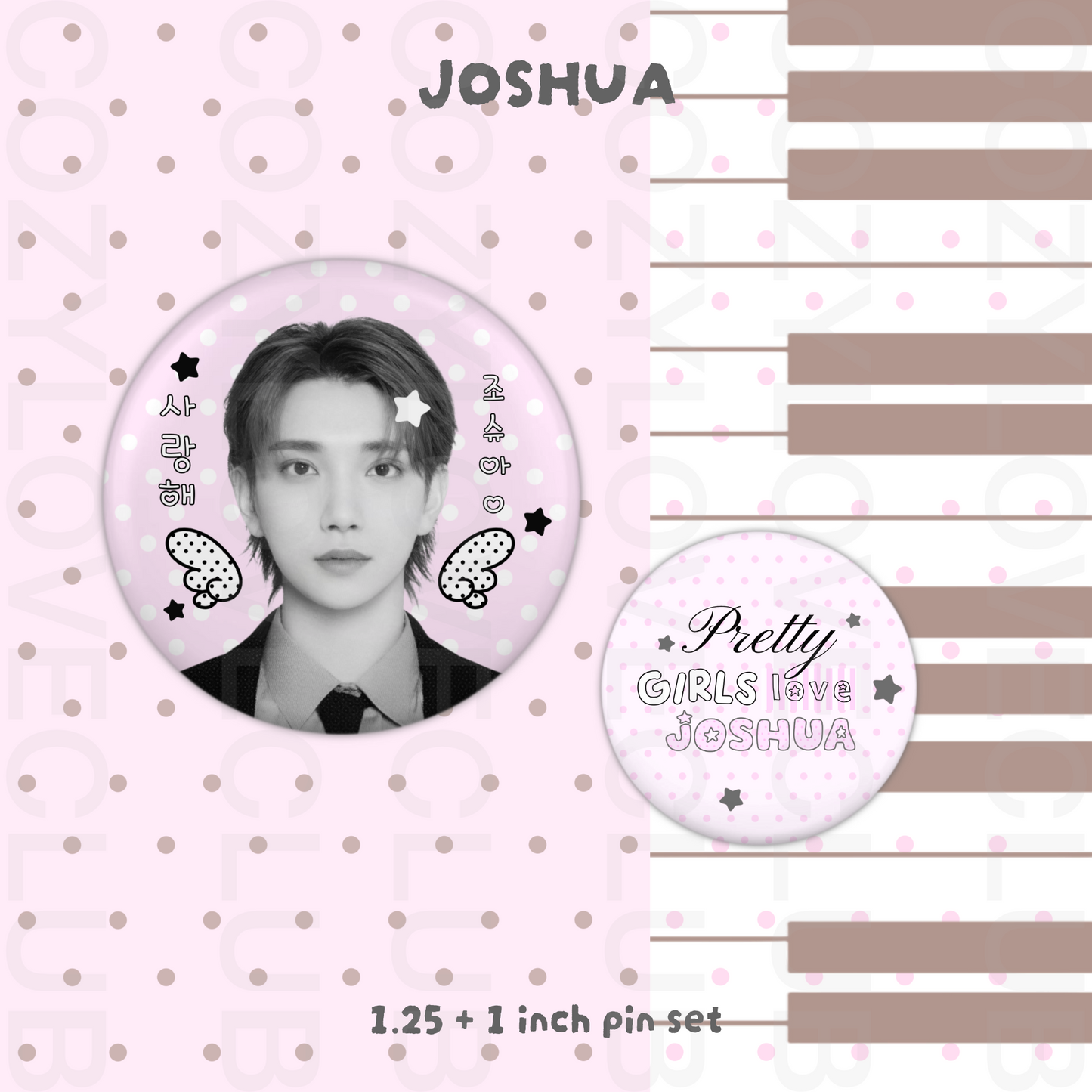 Seventeen Button Pin Set