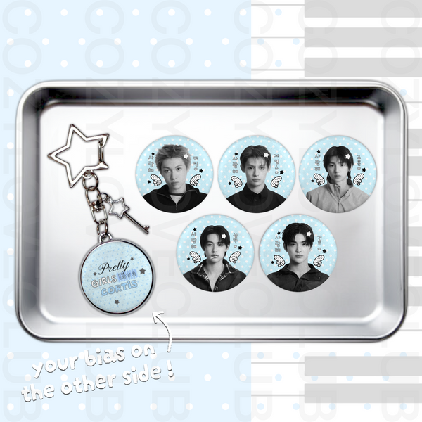 CORTIS Double-Sided Glitter Keychain