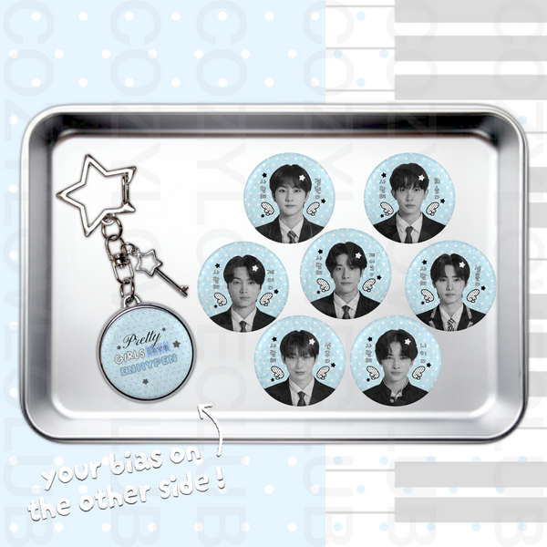 Enhypen Double-Sided Glitter Keychain