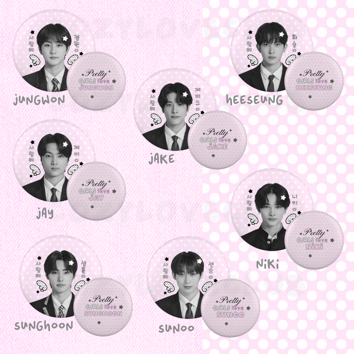 ENHYPEN Button Pin Set