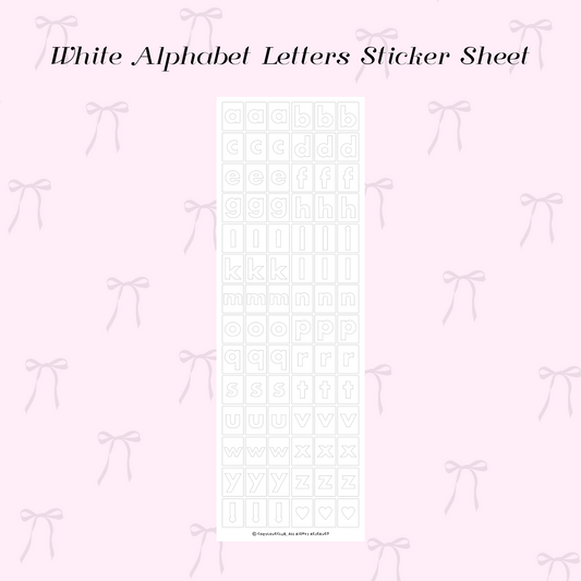 White Alphabet Letters