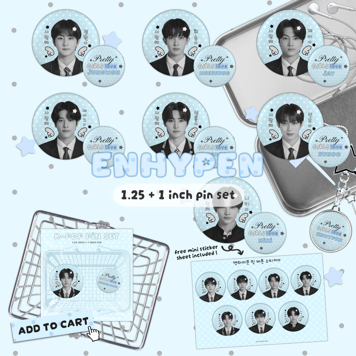 ENHYPEN Button Pin Set