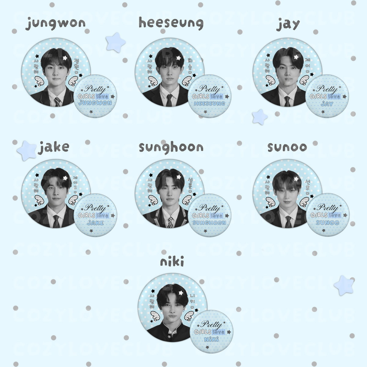 ENHYPEN Button Pin Set